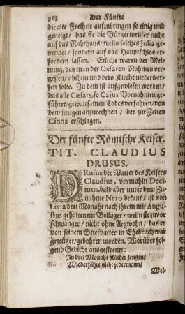 Der fünfte Römische Keiser. Tit. Claudius Drusus.