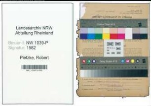 Entnazifizierung Robert Pietzke , geb. 30.03.1892 (Beamter)