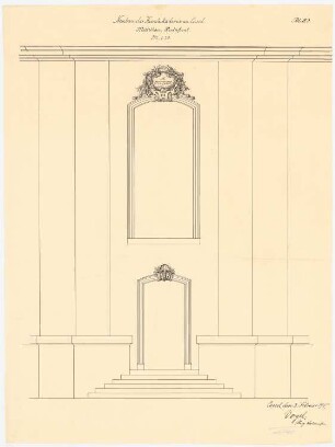 Kunstakademie, Kassel: Aufriss Rückansicht des Mittelbaus