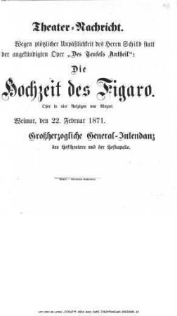 Die Hochzeit des Figaro