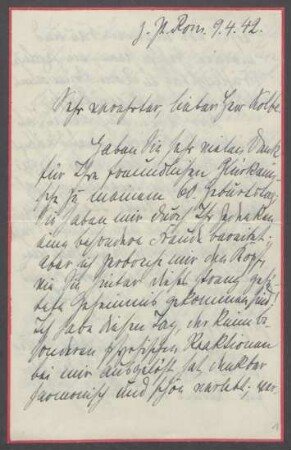 Brief von Herbert von Dirksen an Georg Kolbe