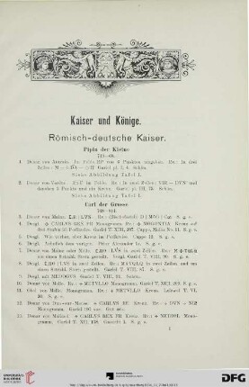 Kaiser und Könige (Nr. 1-722)