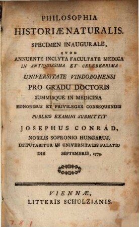 Philosophia historiae naturalis