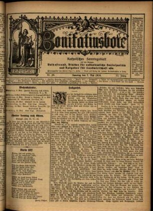 Erste Ausgabe vom Sonntag, den 07. Mai 1916.