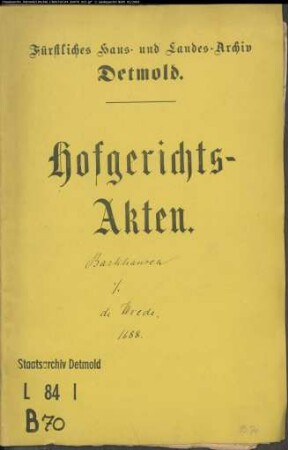 Barkhausen, Erben gegen Rittmeister de Wrede