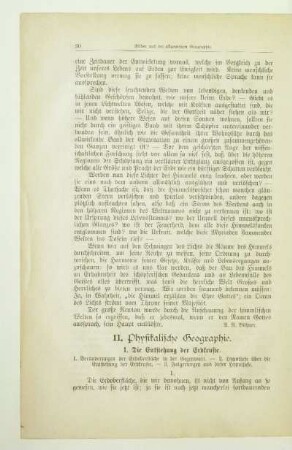 II. Physikalische Geographie.