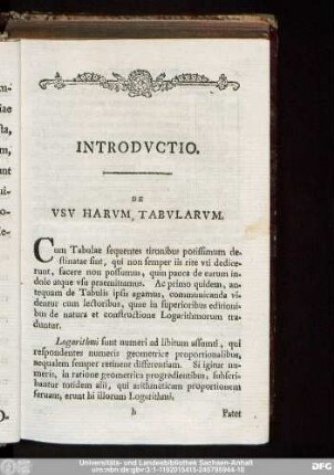Introductio. De Usu Harum Tabularum.