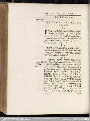 Caput XXXVII. De Scriptoribus Geographicis
