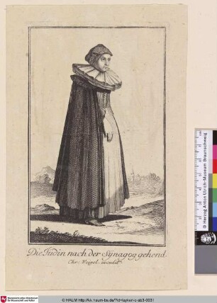 Die Jüdin nach der Sijnagog gehend