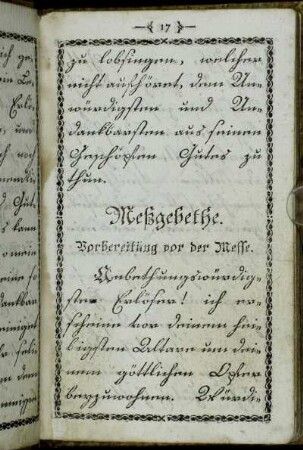 Vorbereitung vor der Messe. - Offertorium.