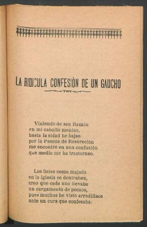 La ridicula confesión de un gaucho