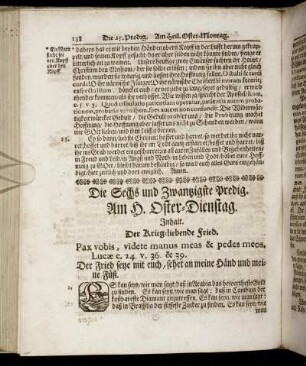 Die Sechs und Zwantzigste Predig. Am H. Oster-Dienstag. - Die Dreyssigste Predig. Am Vierdten Sonntag nach Ostern.