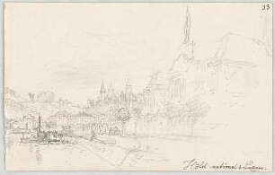 Bauernfeind, Gustav; Italien; Österreich; Schweiz; Studien- und Reiseskizzen - Hotel National in Luzern, Schweiz (Studie)