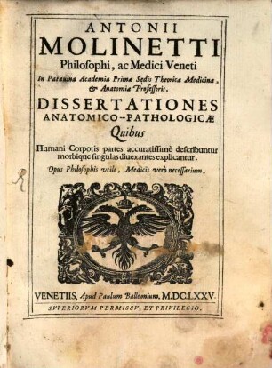 Dissertationes anatomico-pathologicae