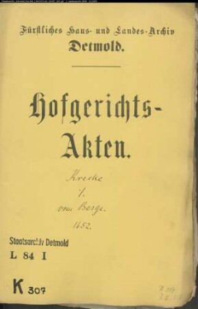 Krecke, Hermann und Beckmann, Bernd gegen Peter vom Berge - Schuldforderung