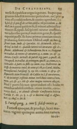 §. Furiosi quoq[ue]. 3. cum §. sed [et] mente. 4.