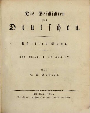 Die Geschichten der Deutschen. 5, Von Rudolf I. bis Karl IV.