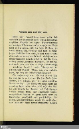 Zwischen vorn und ganz vorn