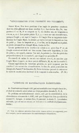 GÉNÉRALISATION D´UNE PROPRIÉTÉ DES PODAIRES.