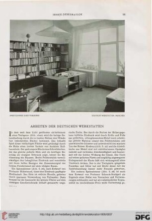 Arbeiten der deutschen Werkstätten