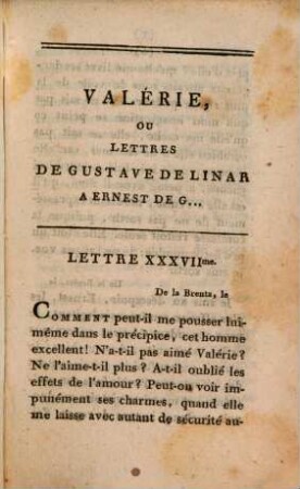 Valérie ou lettres de Gustave de Linar à Ernest de G.... 2