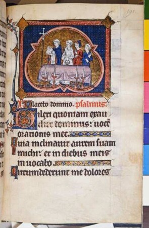 Halbseitige Miniatur: Totenmesse