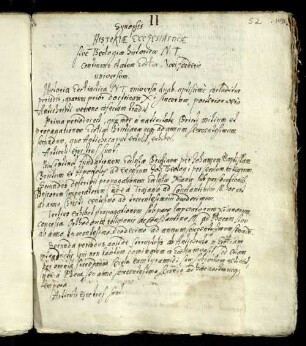 Synopsis Historiae Ecclesiaticae sive theologiae historicae NT.