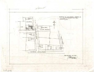 Gsaenger, Gustav; München - Obermenzing; Landhaus Dr. H. Dobner - Entwurf (Lageplan)