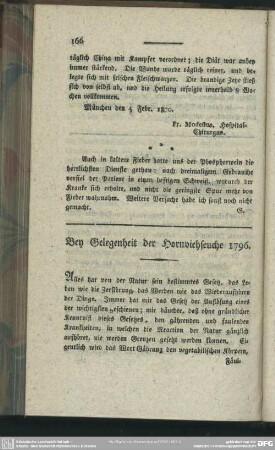 Bey Gelegenheit der Hornviehseuche 1796