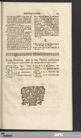 Errata Graviora