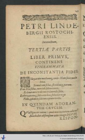 Liber Primus: Epigrammata