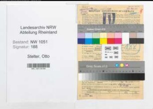 Entnazifizierung Otto Stelter , geb. 29.06.1894 (Vertreter)