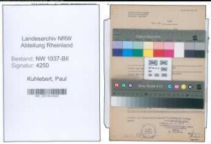 Entnazifizierung Paul Kuhlebert , geb. 03.05.1900 (Bautechniker)