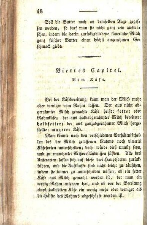 Viertes Capitel. Vom Käse.