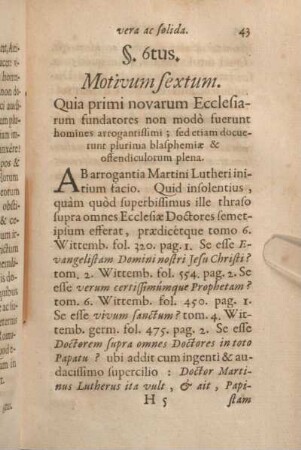 §. 6tus. Motivum sextum.