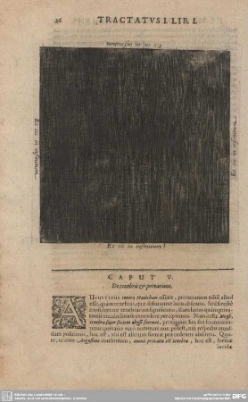 Caput V. De tenebris et privatione.