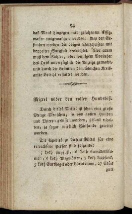 Mittel wider den tollen Hundsbiß.