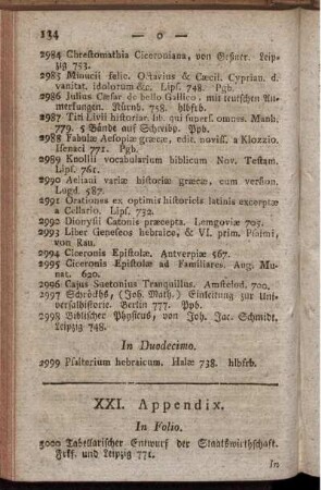 XXI. Appendix.