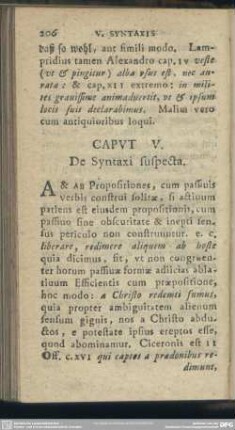 Caput V. De Syntaxi suspecta