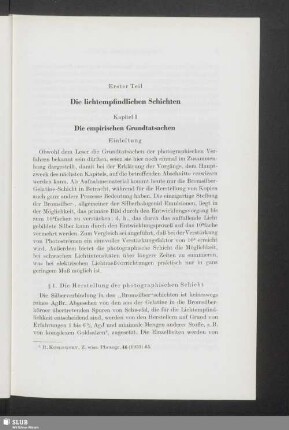 Erster Teil. Die lichtempfindlichen Schichten