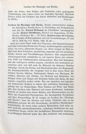 249-250 [Rezension] Bartholomäus - Colonna