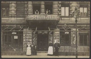 Ansichtskarte „Emil Lange, Gastwirt“, Skalitzer Straße
