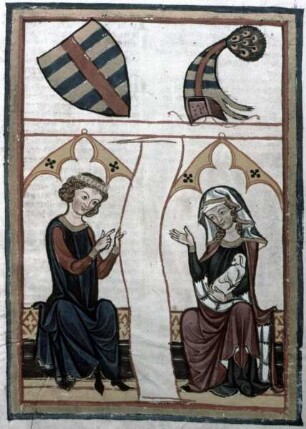 Manessische Liederhandschrift oder Große Heidelberger Liederhandschrift — Herr Reinmar der Alte, Folio 98recto