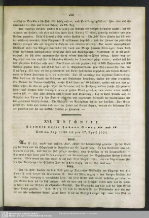 XVI. Abschnitt. Chemnitz unter Johann Georg III. und IV.