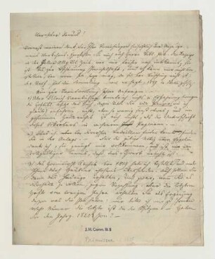 Brief von Alois Primisser an Joseph Heller