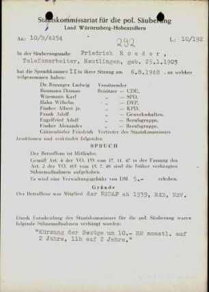 Roeder, Friedrich
