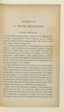 La seconde Restauration