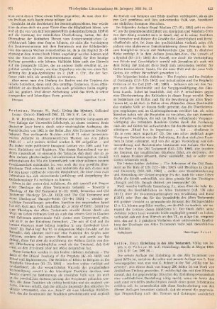 822-824 [Rezension] Einleitung in das Alte Testament
