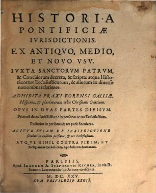 Historia pontificiae iurisdictionis