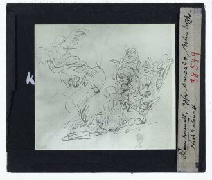 Rembrandt, Manoahs Opfer (Zeichnung Benesch 180) (Berlin KK)